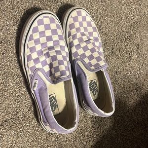 Purple checkered vans
